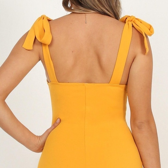 67. BLUE BLUSH Yellow Mini Dress - Picture 2 of 11